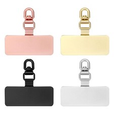 4pcs Cell Phone Lanyard Patches, Metal Phone Strap Tab Rotatable 360 Univer