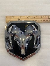 2013-2018 Ram 1500 2500 3500 Rear Tailgate Rams Head Emblems Badge Chrome