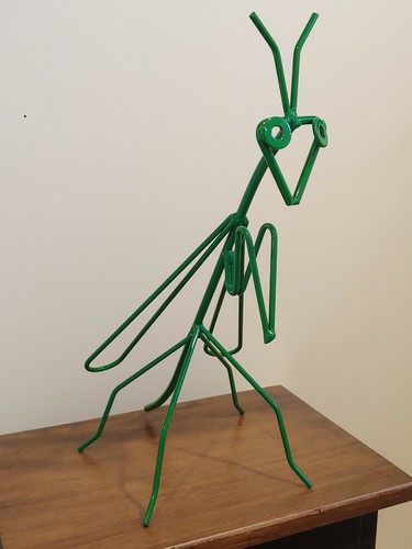 Green Praying Mantis - Amish made wrought iron - metal lawn / garden art decor - Picture 10 of 12