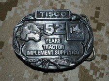 Vintage TISCO 52 Years  Tractor Implement Supply Co. Belt Buckle Limited Edit.