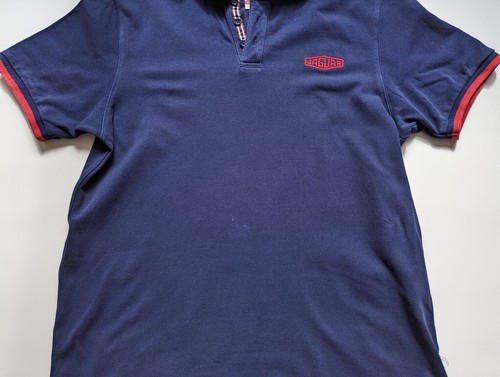 Offizielles Jaguar Herren blau bestickt Heritage Polo Shirt Tshirt Oberteil M - Bild 3 von 21