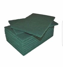 Green Scourer Cleaning Pads - Reusable Heavy Duty Scrubbing Pads for Pots, Pans