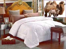Camel Wool Comforter, Camel Hair Duvet for All Seasons, 400gsm