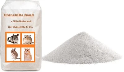 DOUBLEYOU GEOVLIES & BAUSTOFFE Chinchillasand Badesand Staubbad Hamster Mäuse Nagetieweiss samtweich weiß