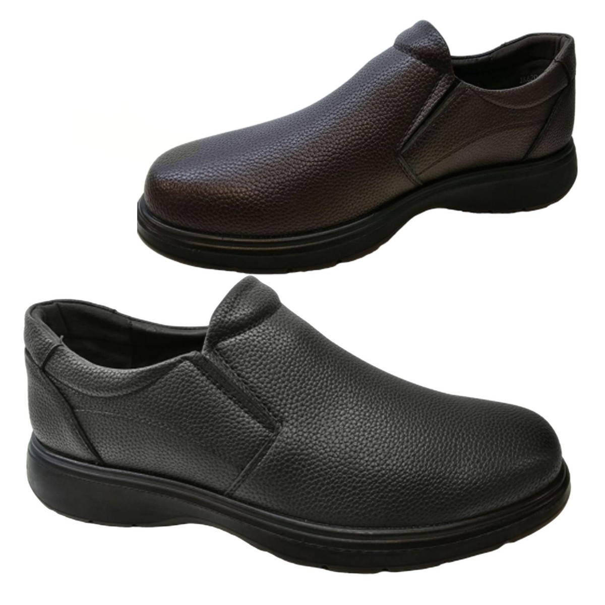 Mens Slip On Formal Leather Shoes Comfortable Leather Wide Fit Shoes Size  6-11