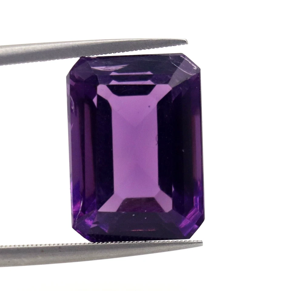 Anillo para hombre talla 9 de plata de ley 925 chapado en oro amatista púrpura natural Foto 4 de 4