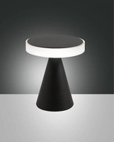 Fabas Luce Led Tischleuchte Neutra Ø170Mm 8W Warmweiß Schwarz Dimmbar