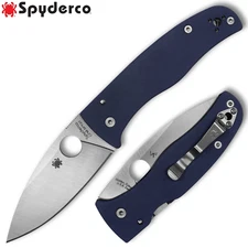 Spyderco Bodacious CPM-SPY27 Satin Blade Cobalt Blue G-10 Handles C263GPCBL