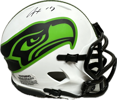 Jaxon Smith Njigba Seattle Signed Lunar Mini Football Helmet (PIA