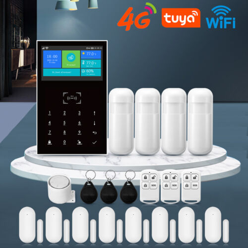 4G Wireless Burglar Alarm System Smart Home Security System Motion Sensor Alarm - Picture 1 of 28