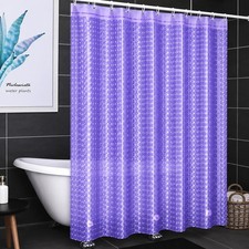 Shower Curtain Liner, Waterproof EVA 3D Shower Curtains with Duty Heavy Bottom M