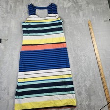 TOMMY BAHAMA Harbour Sea Maxi Tank Dress Striped  Size M