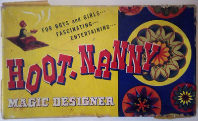 VTG 1946 HOOT-NANNY MAGIC DESIGNER SPIROGRAPH TOY DRAWING ART DESIGN af