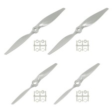 4Pcs RC Propellers 2 Vane Blades Props 10x5" 5x5" Grey with Adapter Rings