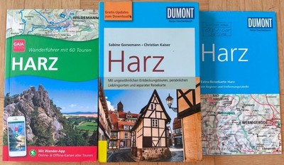 2 Reiseführer HARZ Wanderführer GAIA 60 Touren 2021 DUMONT mit Karte Gorsemann