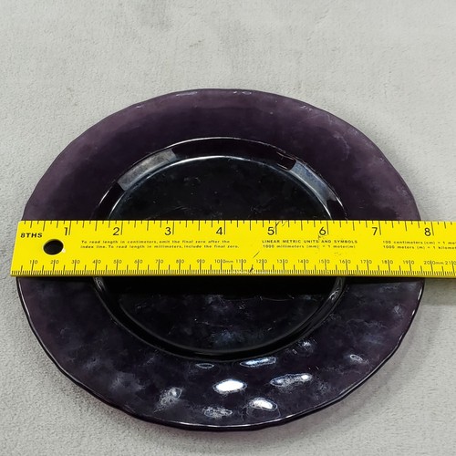 4 Studio Bormioli Rocco Palatina Amethyst lila gehämmert 8" Salatteller - Bild 7 von 8