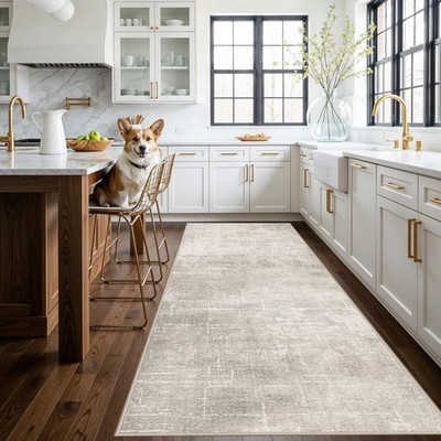 Washable Runner Rug Non Slip Vintage Hallway Floor Mat Stain Resistant Carpet