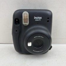 Fujifilm Instax Mini 11 Instant Film Camera Black Tested Works No Battery Cover