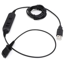 QD to USB Adapter Cable with Any Plantronic-Poly QD Headset with a Quick Disc...