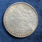 1887 Morgan Silver Dollar Circulated