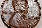 1940 P Lincoln Wheat Cent with Interesting Obverse Lamination Error Coin VF / XF