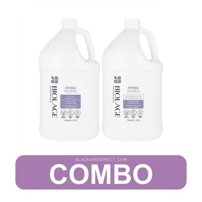    COMBO Matrix Biolage HydraSource SHAMPOO & DETANGLING SOLUTION Gallon 128oz