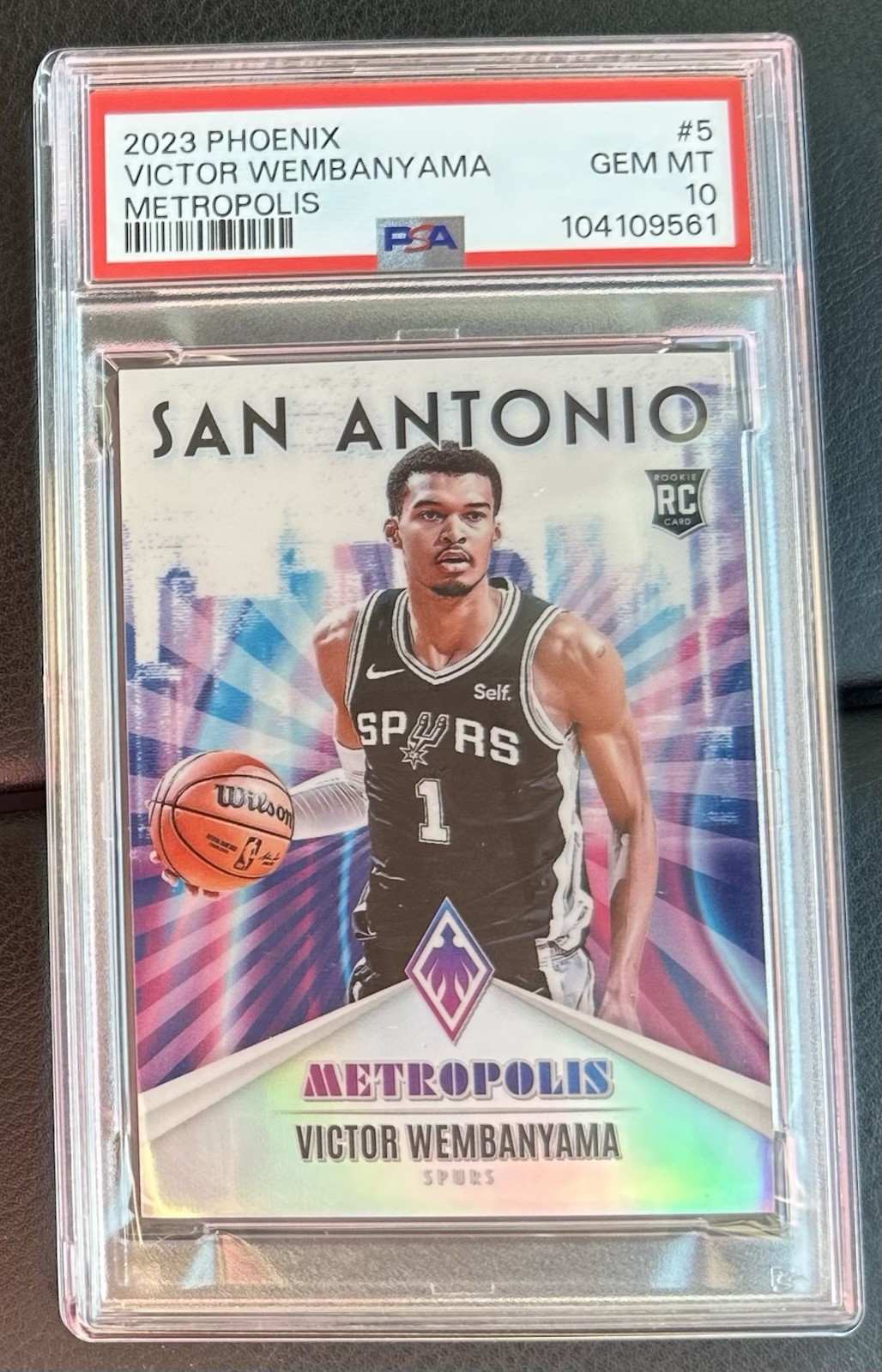 2023 Phoenix Victor Wembanyama Metropolis Case Hit PSA 10