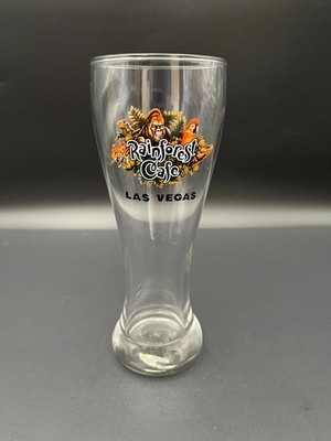 Rainforest Cafe Pilsner Glass   Las Vegas Location Souvenir