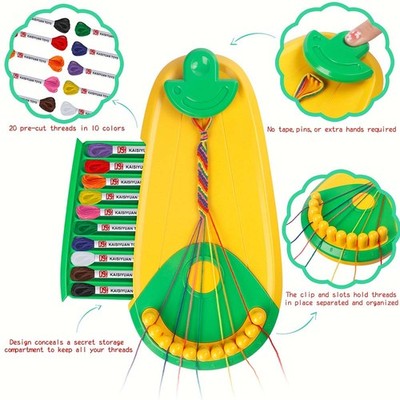 Vibrant All-In-One Durable Sturdy Easy-To-Use Friendship Bracelet Making Toy Set