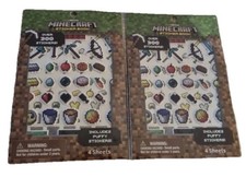 Minecraft Official Game 2 Sticker Book Sets Includes 4 Sheets 300 Stickers 