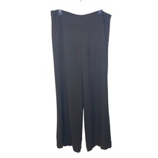 Ann Taylor Loft Vintage Brown 100 Silk Wide Leg Trousers Pants Size 14