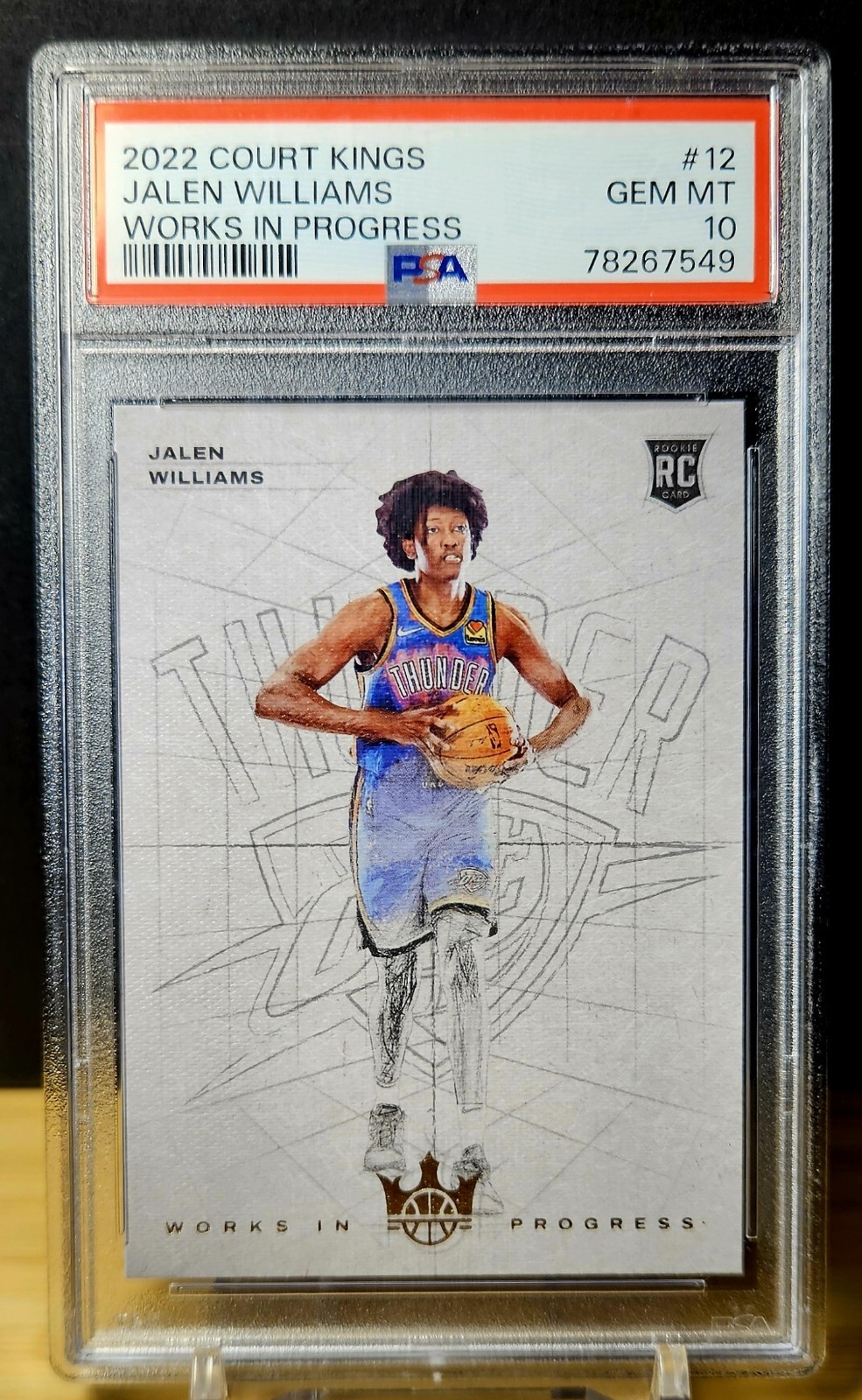 2022-23 Court Kings Jalen Williams Works In Progress PSA 10 Rookie RC Low Pop