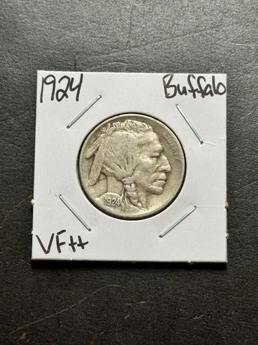 1924 P Buffalo Nickel VF Very Fine Better Date US 5c Type Coin (Raw19088)