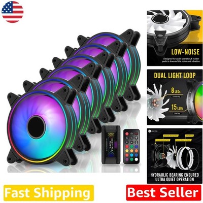 Stunning 120mm RGB Case Fans 6 Pack ARGB Aura SYNC 2000 RPM Quiet Operation