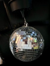 Rotating Disco Mirror Ball with LED Lights and Remote Two Speeds, Batteries Incl