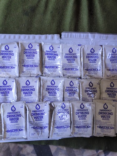 12x Military Datrex Emergency Water Packet 4.227 oz Ea. 3 Day/72 Hour