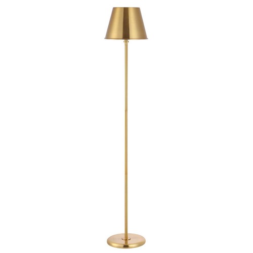 Lighting Collection Asher 60-inch Brass Iron Floor Lamp (LED Bulb Included) F...
