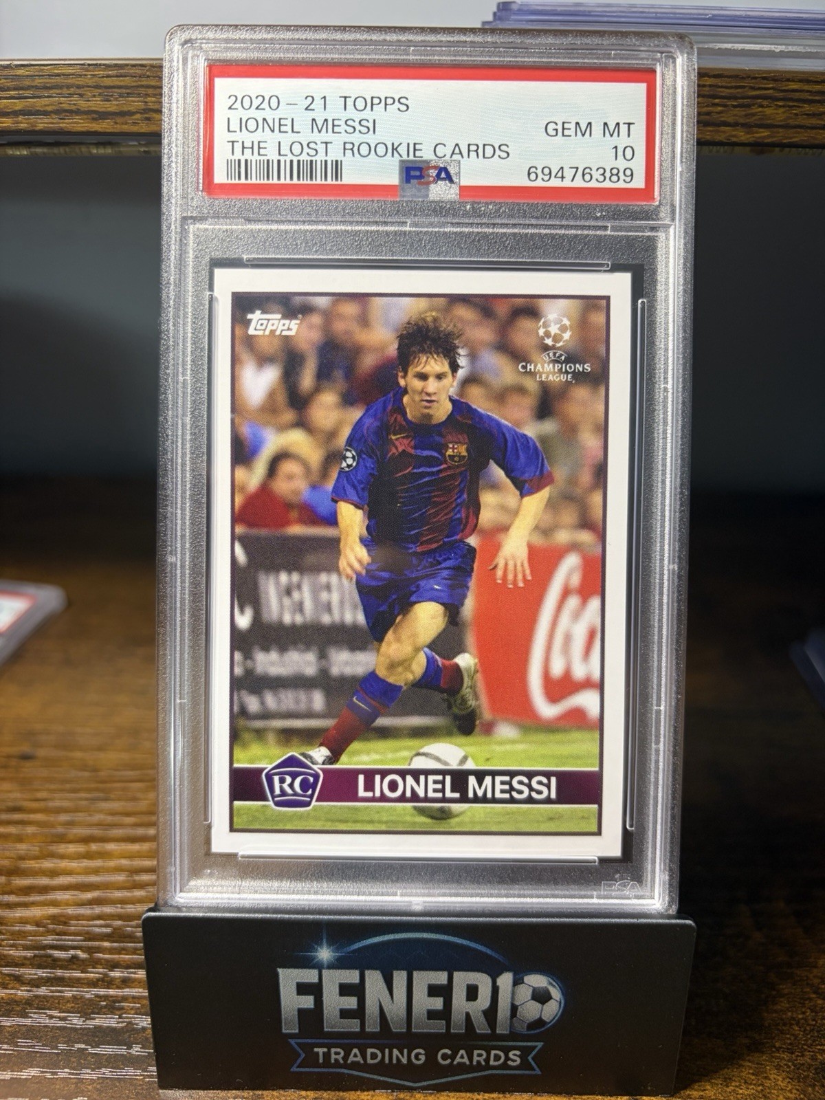 2020-21 Topps Lionel Messi The Lost Rookie Cards (RC) PSA 10 view 1