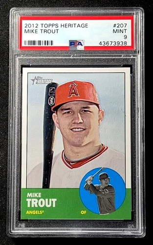 2012 Topps Heritage Mike Trout # 207 PSA 9.