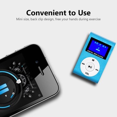 Mini-MP3-Player Mit Metallclip LCD-Bildschirm TF-Kartenunterstützung