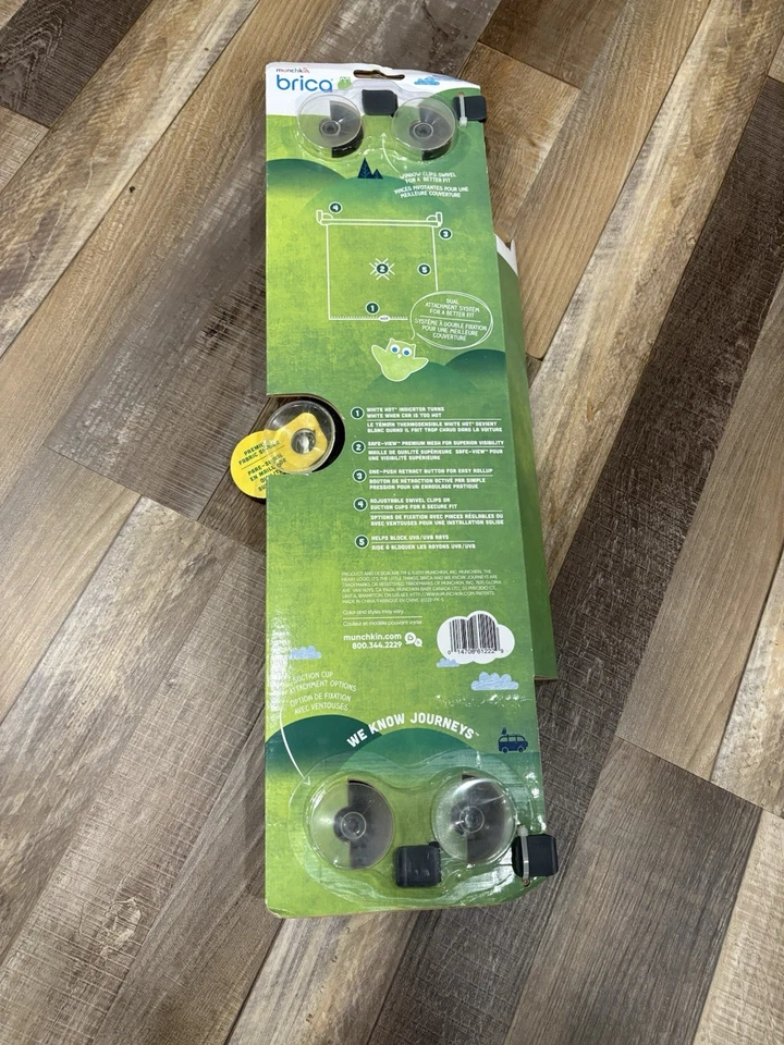 Munchkin Brica Sun Safety Car Window Shade with Heat Alert, 2 Pack, Black - Image 2 of 2