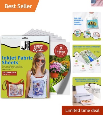 Inkjet Printable Cotton Sheets, 8.5 x 11   Perfect for Artists and Crafters