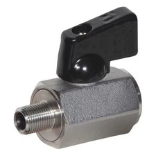 1/4" Fnpt X Mnpt Stainless Steel Mini Ball Valve Inline, G-Ssmm-25Nl