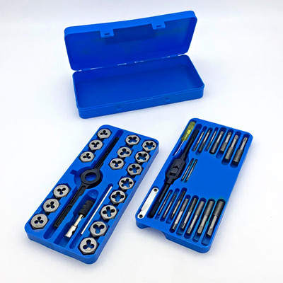Great Neck 40 Pc Tap & Die Set w Storage Case NC NF & PT Fine Carbon Steel