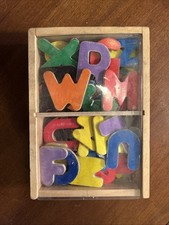 Wooden Magnetic Alphabet, Letters  Melissa  and Doug ages 3 COMPLETE