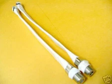 Lot of (2) steren 205-090WH CATV/SAT/DSS RG6 Coax FLAT Door/Window Jumper Cable