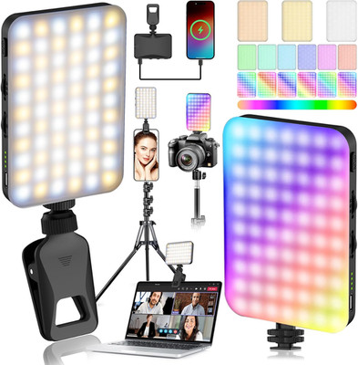 Selfie Light with Built-In Power Bank, 96+ CRI Studio Lighting - 2000Mah Charges
