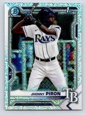 2021 Bowman Chrome #BCP-239 Jhonny Piron Prospects Mojo Refractor