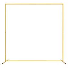 6.6 Ft. X 6.6 Ft. Gold Metal Wedding Arch Backdrop Stand Square Frame Ceremony P