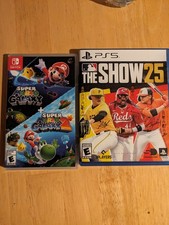 Super Mario Galaxy 1 + 2 (Switch), MLB The Show 25 (PS5) Video Games Lot Of 2.